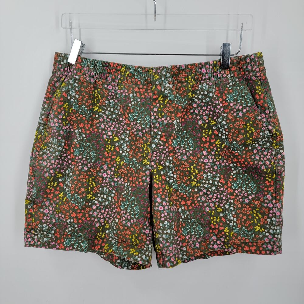 Lands' End Olive Green Floral Print Women's Shorts